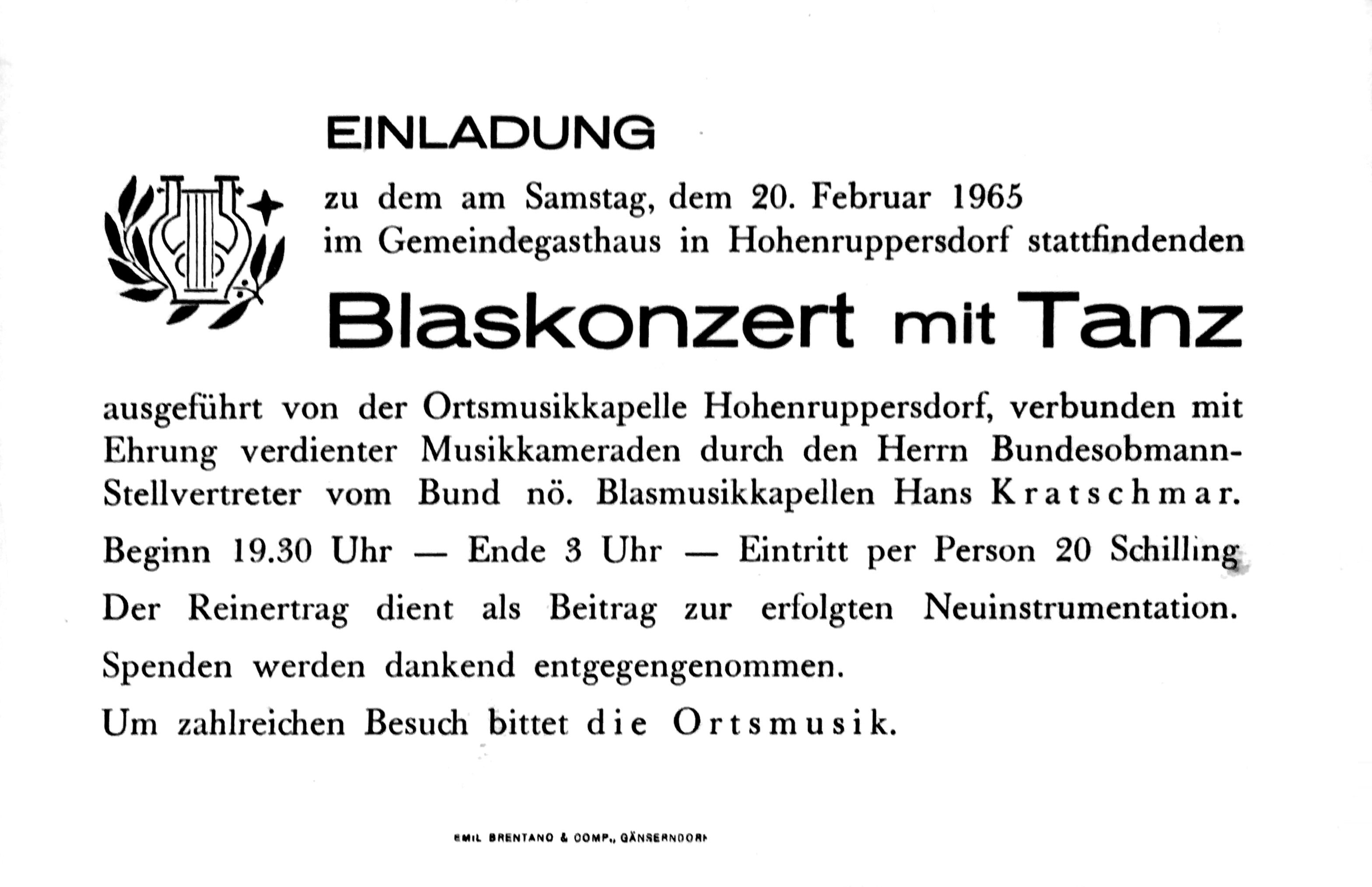 Einladung zum Blaskonzert, 1965